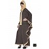 Kaftan Abaya - Brown and Beige   Kaftan Abaya - Brown and Beige